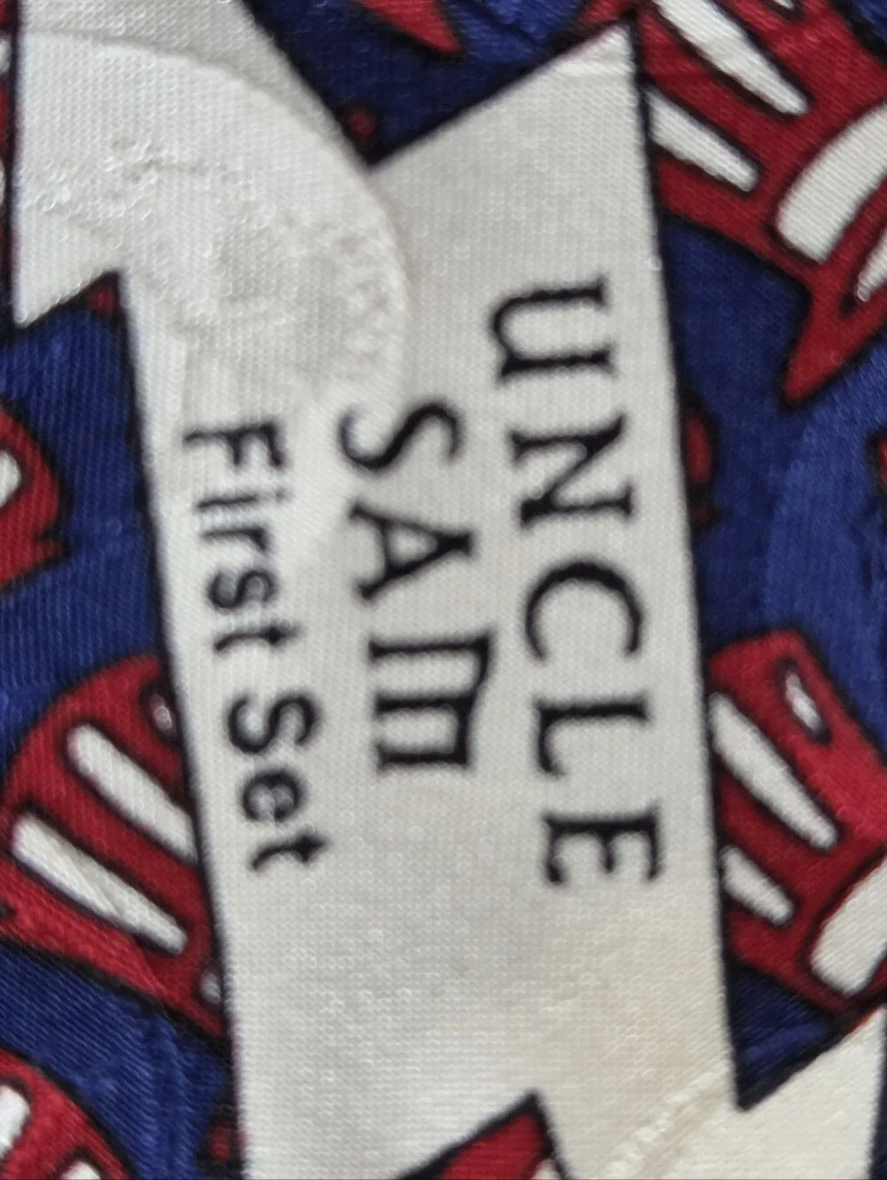 Grateful Dead Navy Blue Tie with Red and White Motif